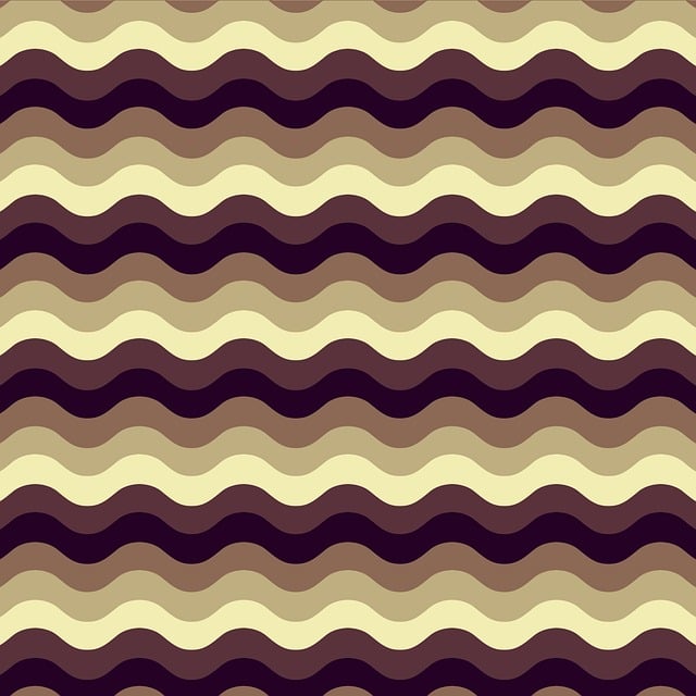 Free waves seamless brown illustration