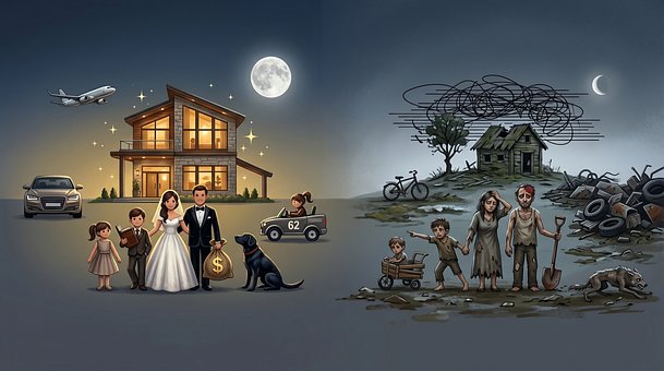 Reichtum, Armut, Familienleben