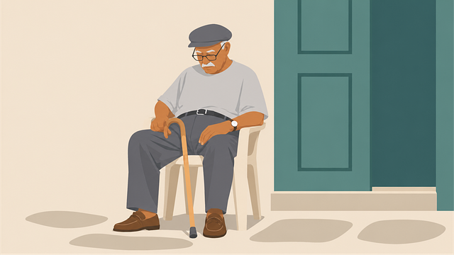 Free senior man calm vector