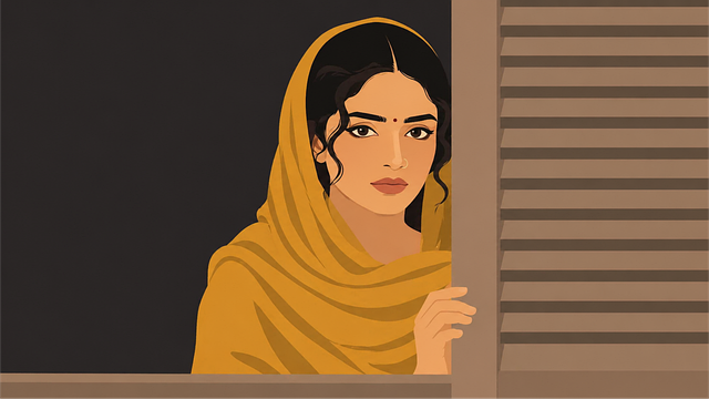 Free woman portrait traditional clothing vector