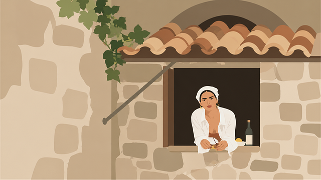 Free woman window home vector