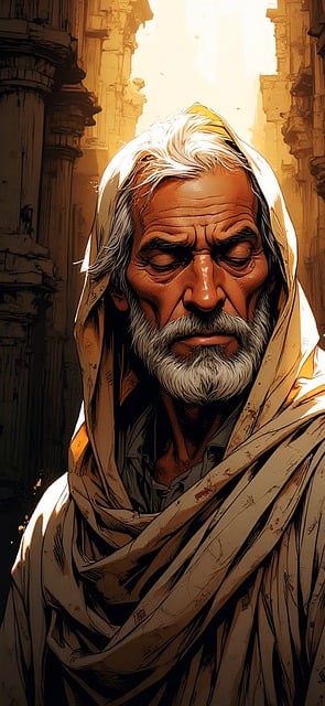 Free elderly man portrait illustration