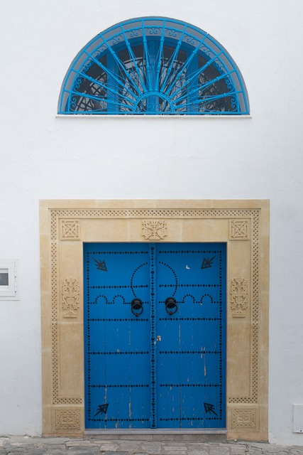 Free Sidi Bou Said Blue Door photo and picture