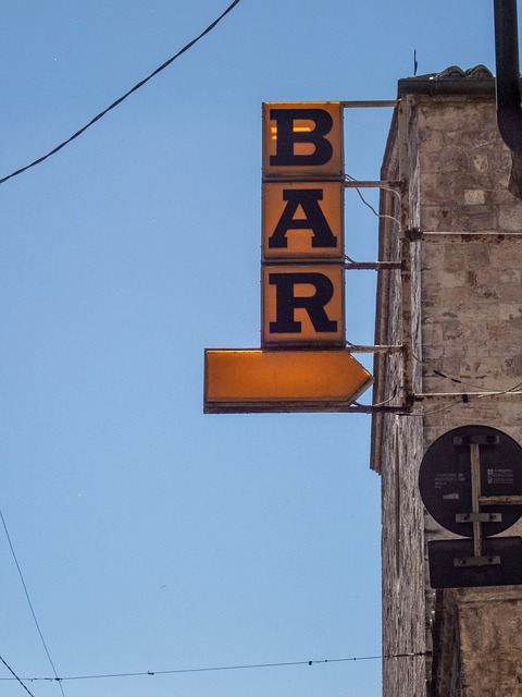 Free Bar Sign photo and picture