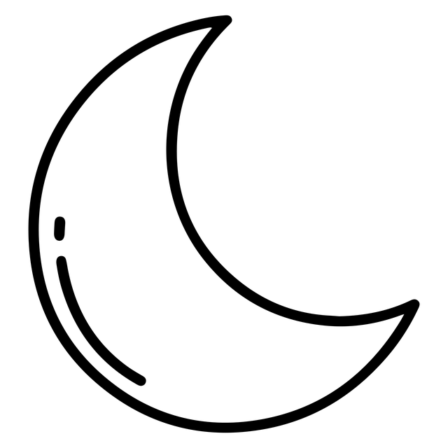 Free moon minimalist bold outline illustration