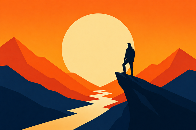 Download free HD stock image of Sunset Mountain Free sunset mountain landscape vector