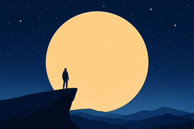 Free moon night silhouette vector