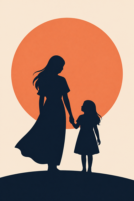 Free mother daughter family vector
