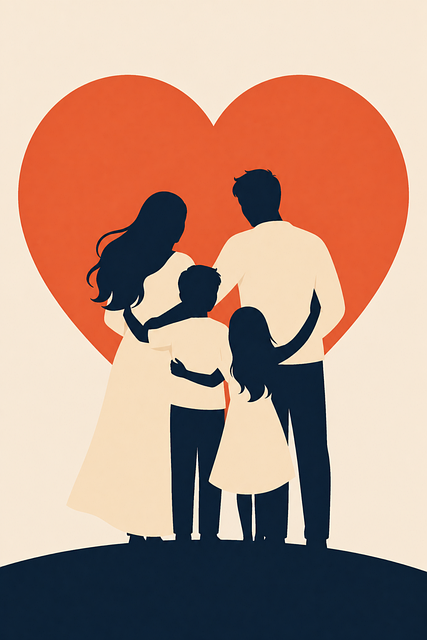 Free family love unity vector