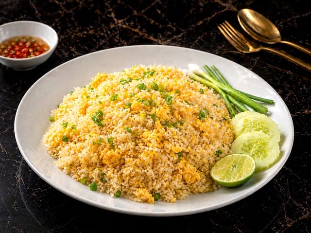 Free fried rice thai cuisine egg fried rice illustration