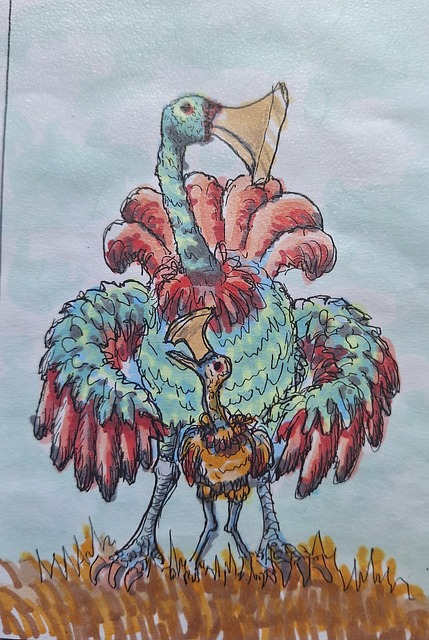 Fantasía, Criatura, Pájaro, Avestruz