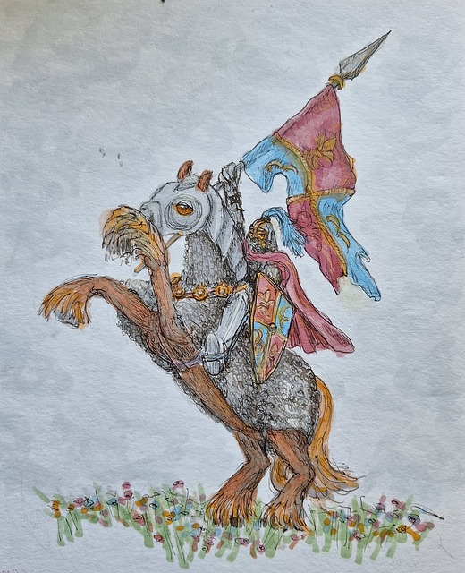 Caballero, Fantasía, Jinete, Dibujo