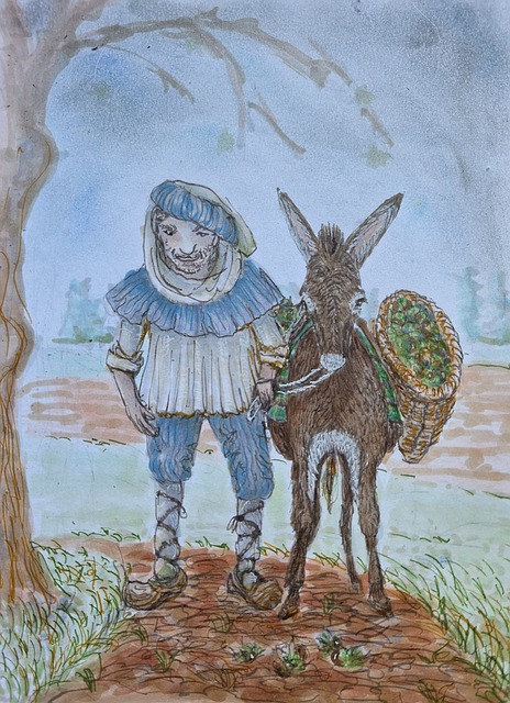 Burro, Granjero, Rural, Fantasía