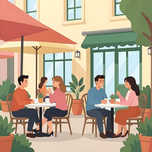 Café, Restaurant, Udendørs Siddeplads