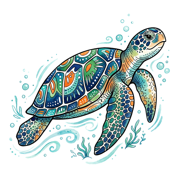 Free turtle sea ocean illustration