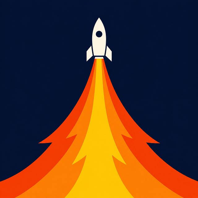 Free rocket launch startup vector