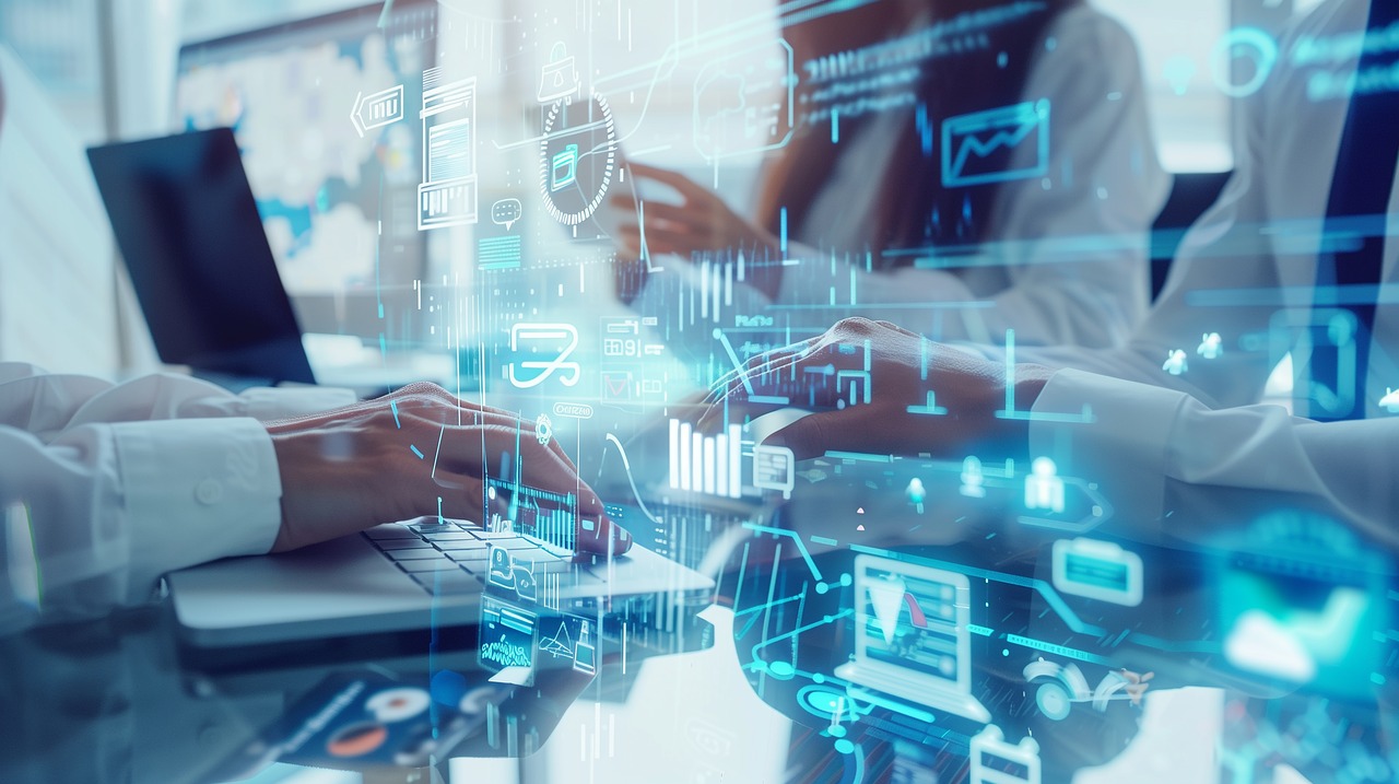 Download free HD stock image of Digital Technology Business Team Free digital technology business team data analysis illustration