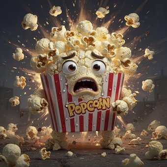 Popcorn, Kerne, Wärme, Kochen, Druck