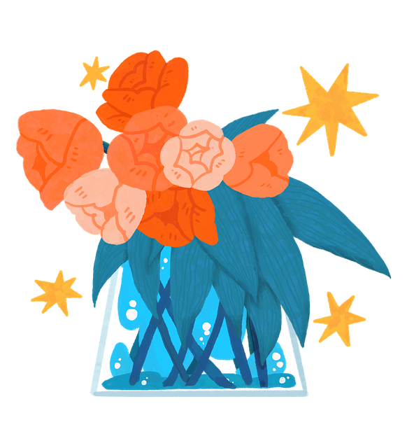 Free Flower Illustration Hand-Drawn Style illustration and picture