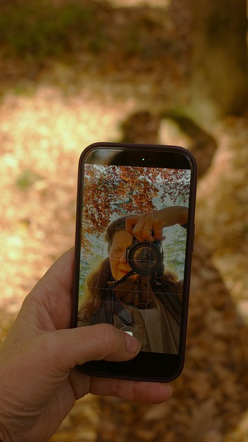 Selfie, Mobiltelefon, Efterår, Spejl