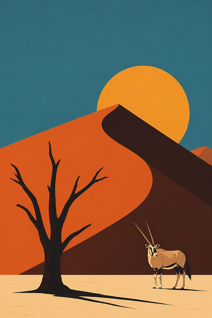 Free desert antelope silhouette vector