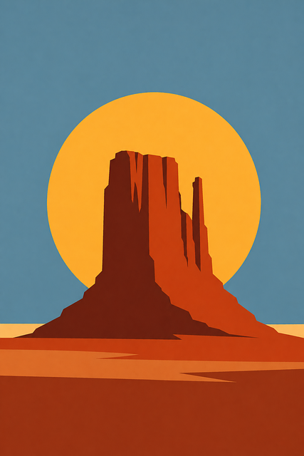 Free monument valley nature desert illustration