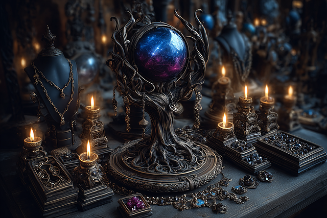Free sphere magic candles illustration