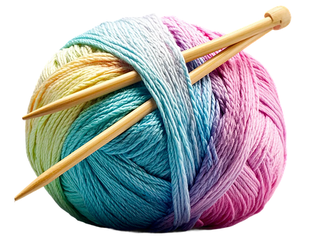 Free Colorful Yarn Wooden Knitting Needles photo and picture