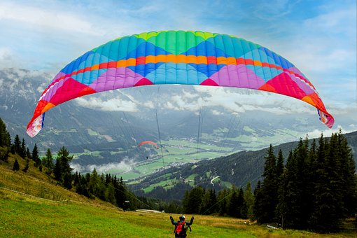 Paragliding, Segelflugzeug, Fliegen
