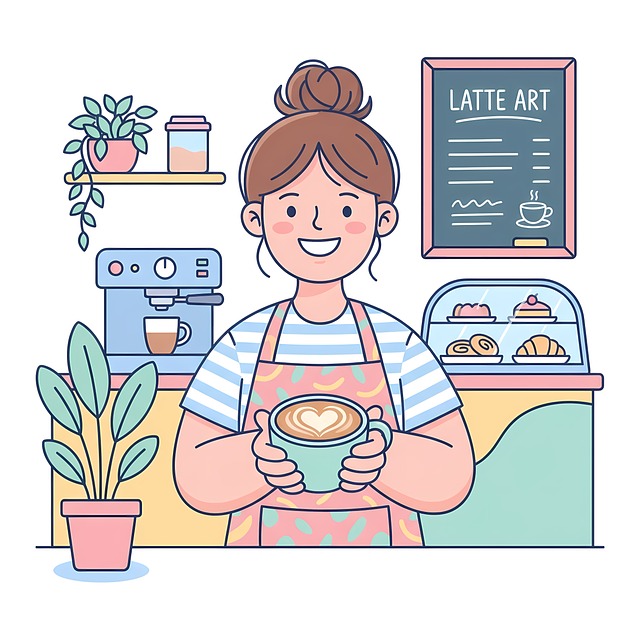 Kaffee, Latte Art, Barista, Bäckerei