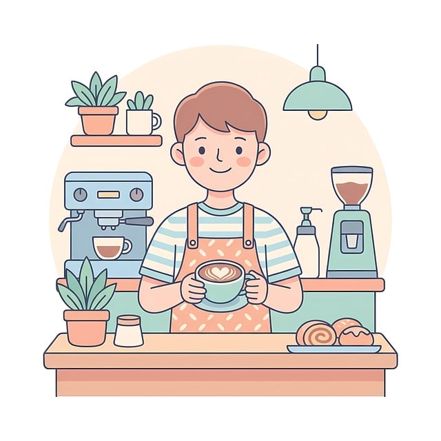 Free barista café coffee illustration