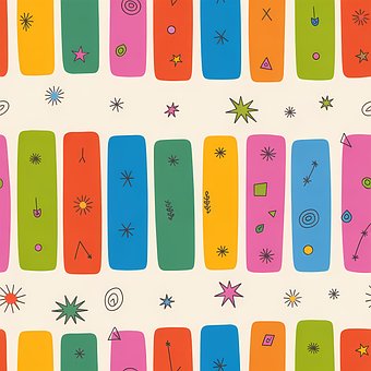 Abstrakt, Muster, Farbig, Retro, Kunst
