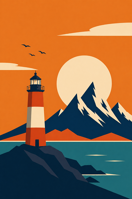 Free Lighthouse Coast vector and picture
