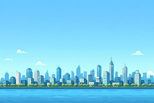 Pixelkunst, Stadtlandschaft