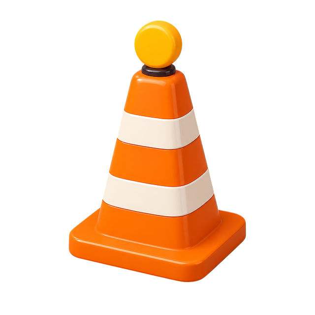 Free traffic cone safety equipment warning signal illustration