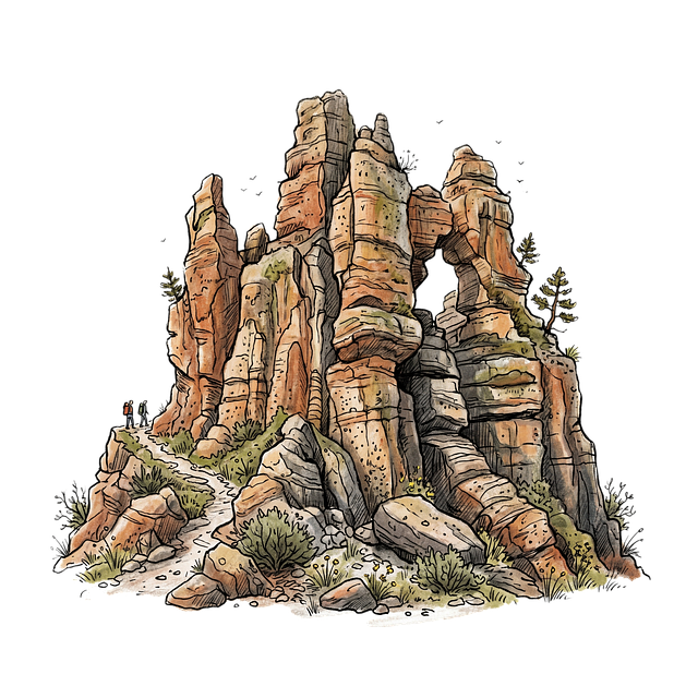Free arch desert sand illustration
