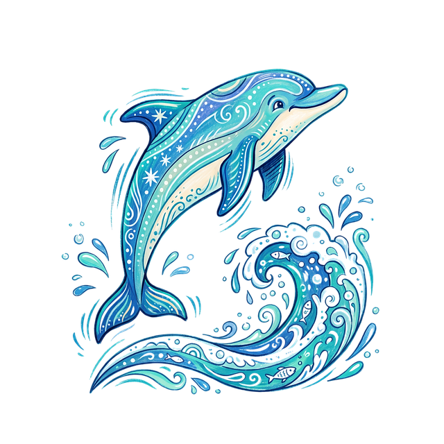 Free dolphin sea ocean illustration