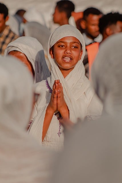Oração, Menina, Africano, Cultura
