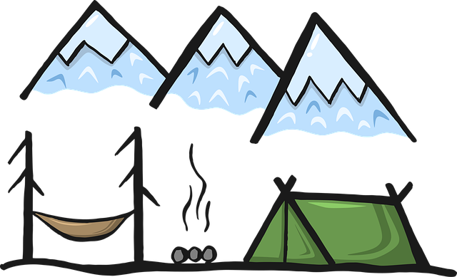 Free winter beautiful wallpaper camping illustration