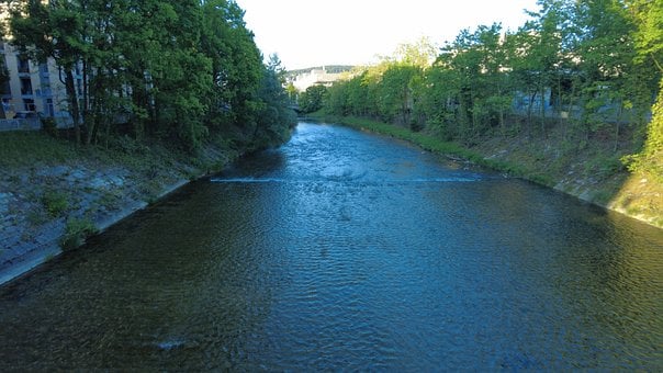Rivier, Beek, Water, Stenen, Bomen, Bos
