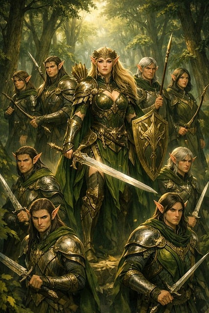 Free Elf Warrior Fantasy Art illustration and picture