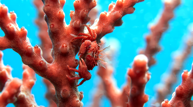 Free crab coral nature illustration
