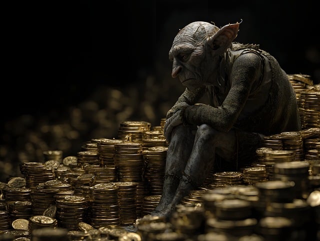 Free goblin gold wealth illustration