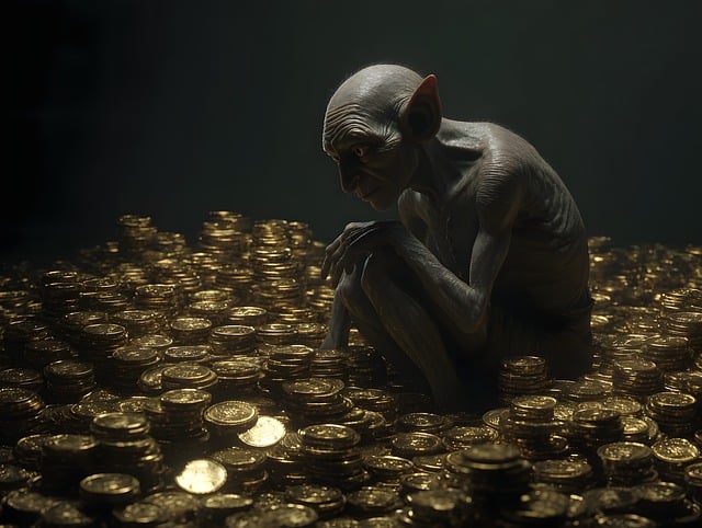 Free goblin wealth gold illustration