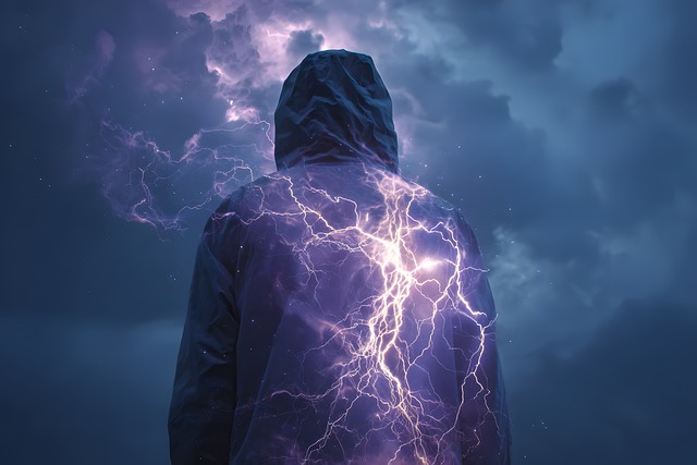 Free storm lightning hood illustration