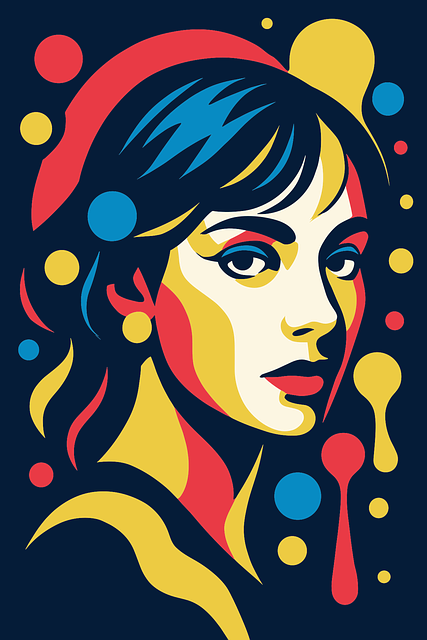 Free woman portrait pop vector