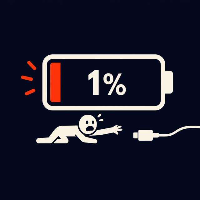 Free battery low anxiety warning vector