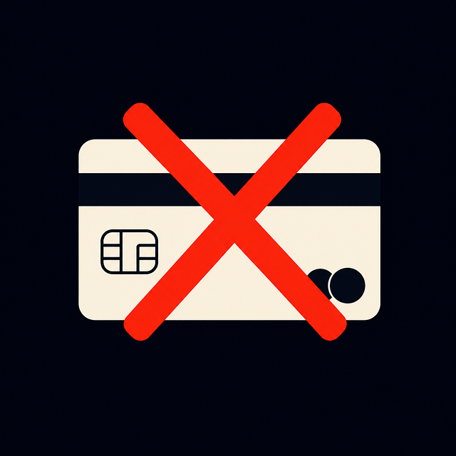 Free credit card declined payment failed vector