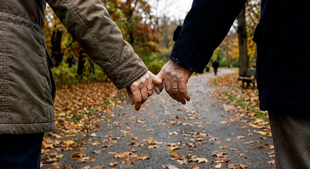 Free Holding Hands Seniors illustration and picture