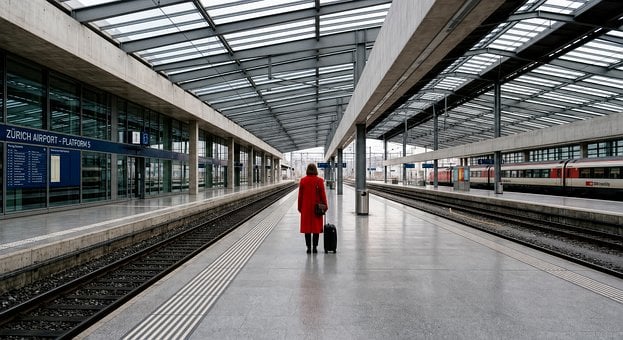 Free Train Station Loneliness illustration and picture